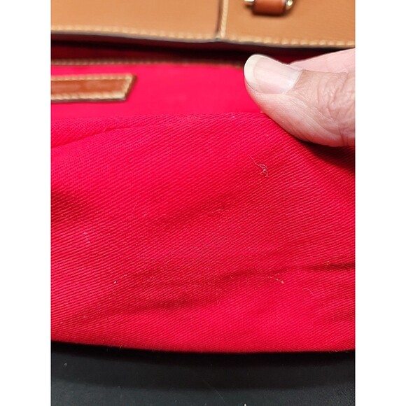 Dooney And Bourke Pebble Leather Lexington Shopper Bag Caramel 13x10x4 - Picture 13 of 14